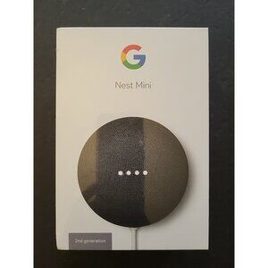 Google Nest Mini 2nd Generation Smart Speaker Charcoal GA00781-US NEW NIB NIP